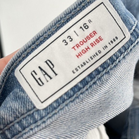 Gap Trouser High Rise Jeans Light Indigo Sz 16 NWT - Picture 6 of 6